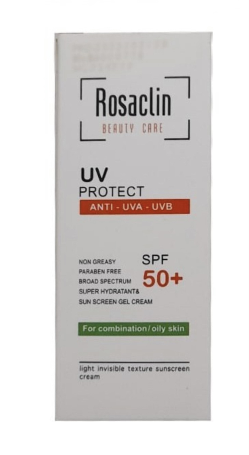 کرم ضد آفتاب بی رنگ رزاکلین با SPF50 مناسب پوست مختلط و چرب حجم 40 میلی لیتر ضمانت اصل بودن کالا