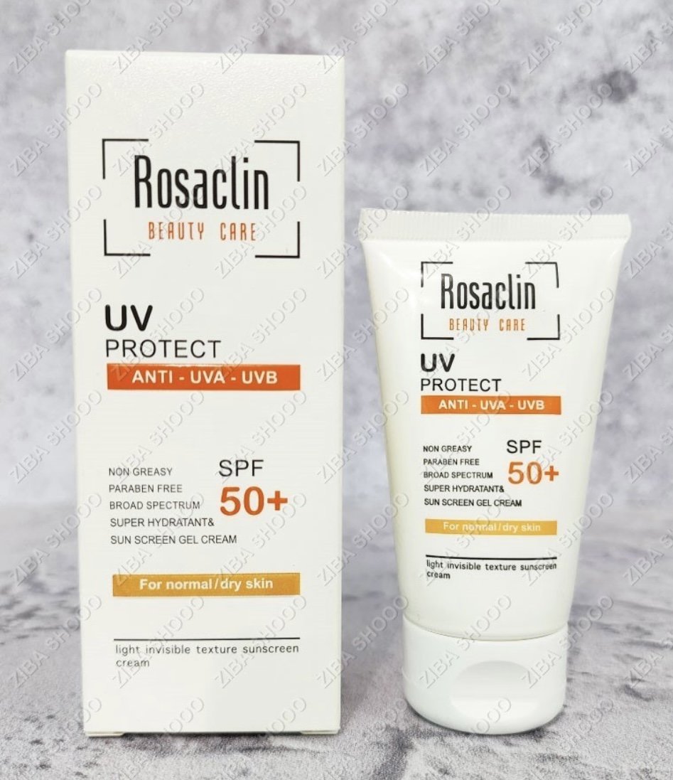 کرم ضد آفتاب بی رنگ رزاکلین پوست نرمال تا خشکSPF 50 Rosaclin