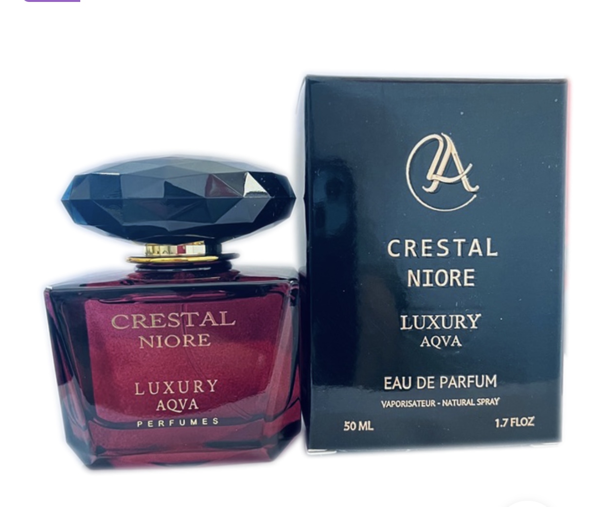 ادکلن ورساچه کریستال نویر برند لاکچری آکوا LUXURY AQUA حجم 50 میل