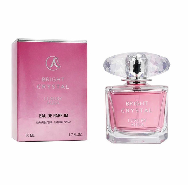ادوپرفیوم زنانه لاکچری آکوا مدل Bright Crystal با رایحه خنک حجم 50 میلیلیتر